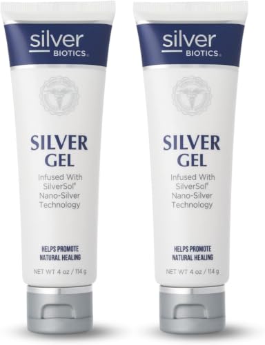 Silver Healing Gel for Wounds Burns and Scars - 20ppm, 4 Oz, Pack of 2