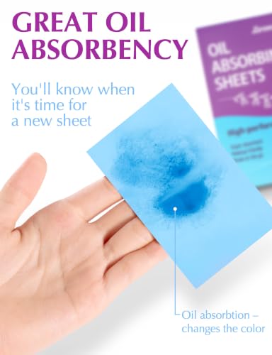 Oil Absorbing Blotting Sheets for Face - 300 Count, Pack of 6, Makeup Friendly, Oily Skin