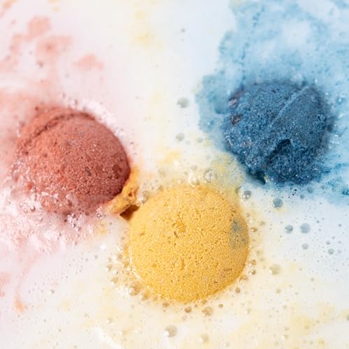 Kids Color Mixing Bath Bombs - Plant-Based, Non-Toxic, Vitamin-Rich Safe Bath Toys
