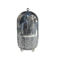 CHIRISEN Gray 360° Rotating Makeup Brush Holder with Lid - Dustproof Cosmetic Organizer