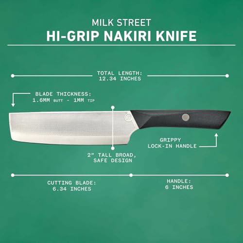 6.75-Inch Nakiri Vegetable Knife - German Steel, Nonstick Blade for Precise Vegetable Chopping