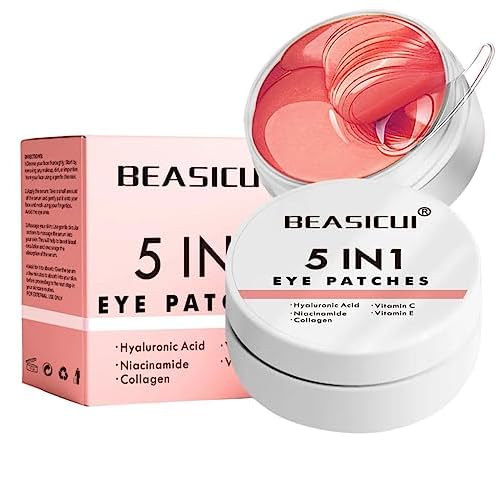 Vitamin C Serum for face and Under Eye Patches, 5 in 1 Anti aging Face Serum, Dark Circles and Pufffy Eyes (Bundle Offer)