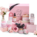 Pink Spa Gift Set for Women - Self-Care Bath Basket for Mother's Day & Gifts
