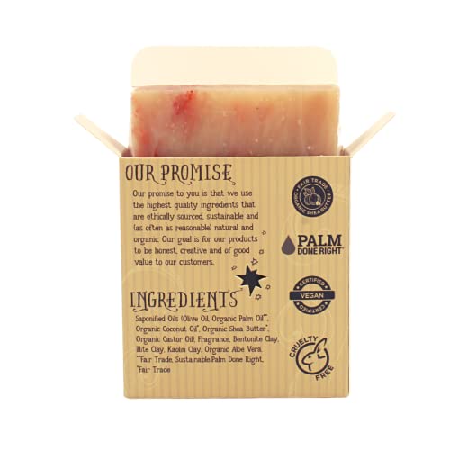 Varina Cherry Almond Aloe Bar Soap 4.5oz Pack of 3 - Handmade, Natural Cleansing