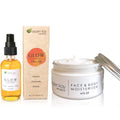 The Perfect Pair ? Natural Face and Body Moisturizer for Sensitive Skin. (4 oz) & Turmeric and Rosehip Face Oil Glow (2 oz)