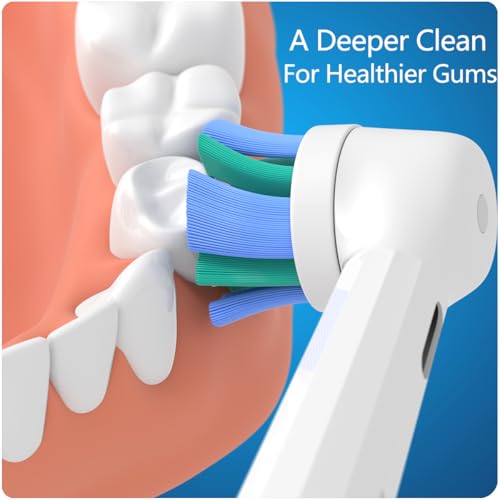 White 8 Pack Replacement Toothbrush Heads Compatible with Oral B iO Series - Covers Included