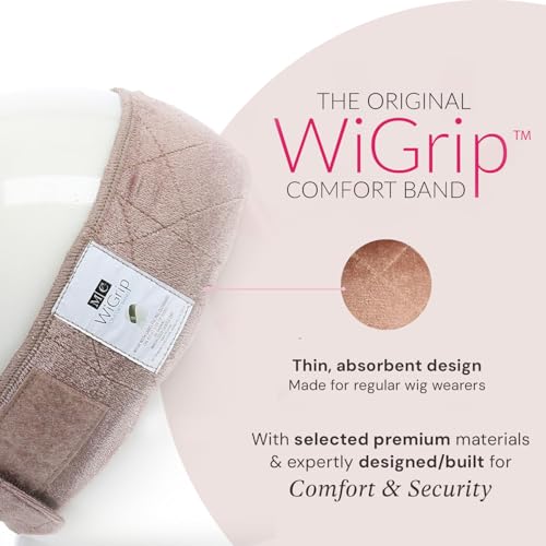 Nude Wig Grip Headband 2 Pack - Adjustable Non-Slip Secure Support for Women