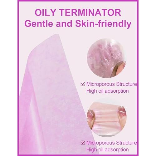 Oil Blotting Paper - 300 Sheets with Mirror, Puff & Refills, Absorbs Excess Face Oil, Controls Shine, Saves Makeup, The On-the-Go Essential for a Flawless, Matte Finish All Day