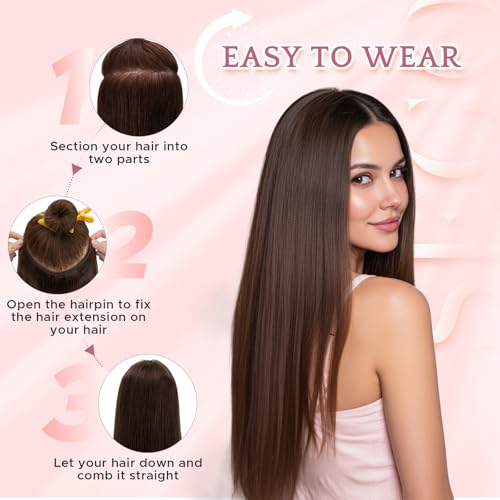 12 Inch Clip-In Hair Extensions #12P613 Golden Brown Blonde Mixed - V-Shaped Weft