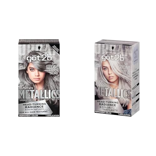 Got2B Metallics Permanent Hair Color Duo - Dusty Silver & Silver