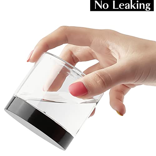 TUZAZO 6oz Clear Plastic Jars with Lids - 12 Pack Cosmetic & Storage Containers