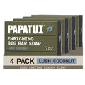 Enriching Coconut Bar Soap Pack of 4 - Nourishing Men's Shower Soap 7oz
