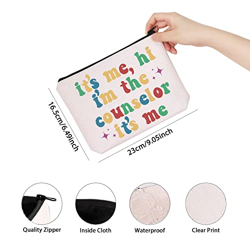 TSOTMO Therapist Makeup Bag It's Me, Hi I'm The Counselor It's Me Bag Gift For Song Fan Counselor Gift (the counselor)