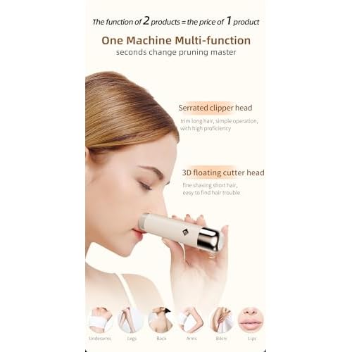 Dual-Head Rechargeable Hair Trimmer for Women, Body Shaver with 3D Floating Blades, Detachable Heads, Smooth & Painless Hair Removal