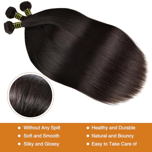 24-28 Inch Human Hair Bundles - Straight Virgin Hair 3 Bundles