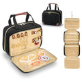 Travel Toiletry Bag for Women with Jewelry Organizer - Black02