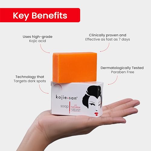 Kojie San Skin Brightening Kojic Acid Soap Bundle 24 Bars - Natural Dark Spot Remover