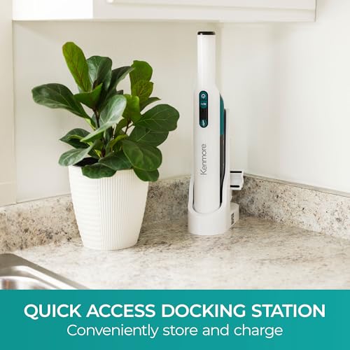 Kenmore 11.1V Brushless Cordless Hand Vacuum - Portable Pet Hair Cleaner, White