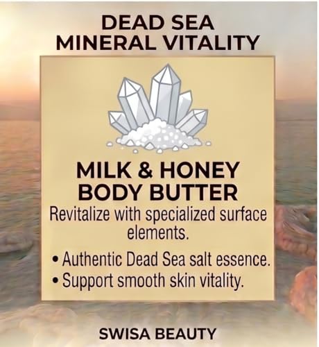 Dead Sea Body Butter with Milk and Honey – Nourishing Shea & Aloe 8 oz