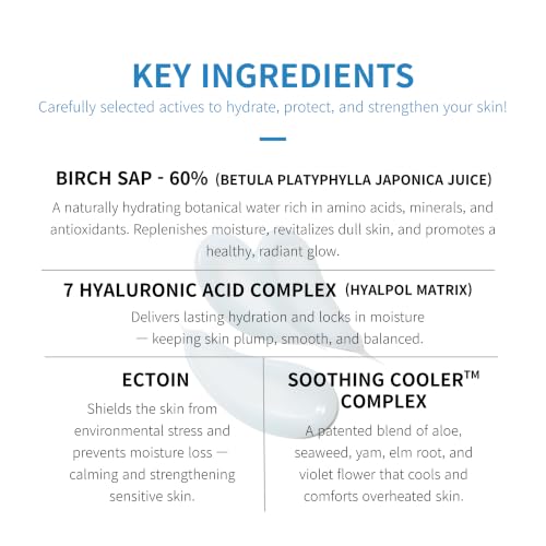 Slowpure Hydrating Gel Cream with Birch Sap & Hyaluronic Acid - Cooling Moisturizer for Skin Barrier & Anti-Aging, 1.69 fl oz