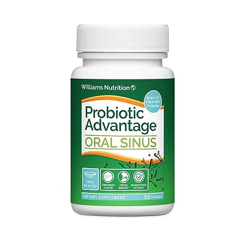 50 Count Oral Probiotic Lozenges for Mouth, Teeth & Gums - Cinnamon Flavor - 50-Day Supply
