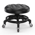 Heavy Duty Low Rolling Stool with Quiet Rubber Wheels - Supports 600 lb, Garage & Salon Use