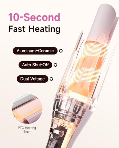 5-in-1 Automatic Curling Iron Set with Interchangeable Ceramic Barrels