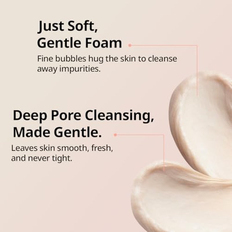 DINSEE Premium Vegan Microbiome Rice Foam Cleanser- Gentle Korean Rice Face Wash, Vegan Face Cleanser, Daily Facial Cleanse, Makeup remover, Reduce Sebem, 150ml / 5.07fl.oz