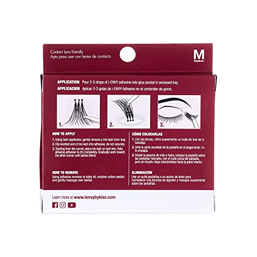 Trio Lash False Eyelashes Medium Natural Style Pack of 6 - Easy & Faster Application