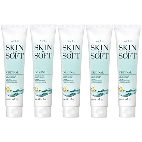 Avon Skin So Soft Original Replenishing Hand Cream 3.4 oz Pack of 5