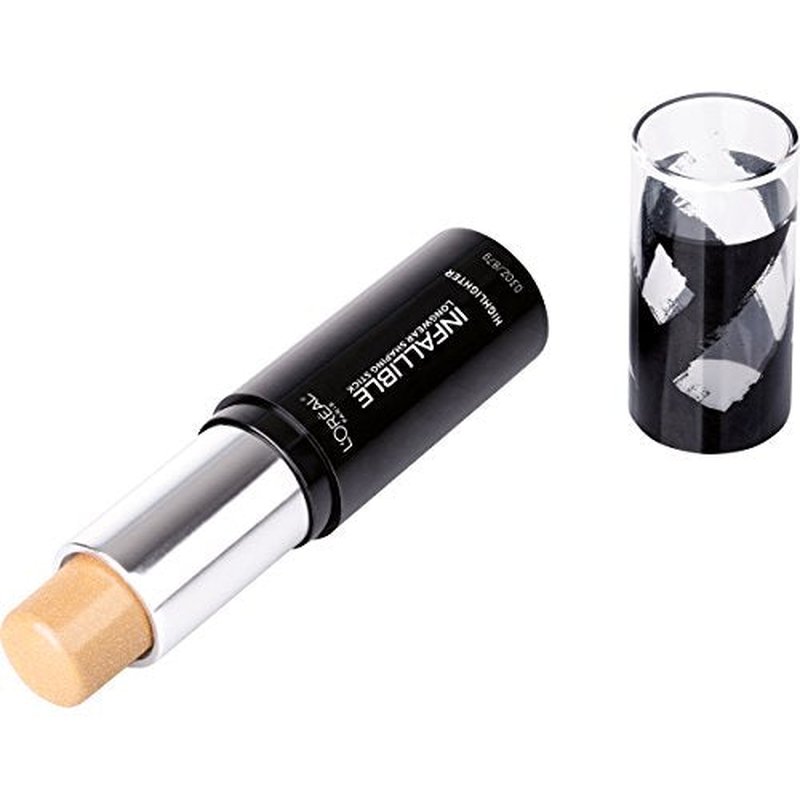 L¡¯Or?al Paris Makeup Infallible Longwear Highlighter Shaping Stick, Up to 24hr Wear, Buildable Cream Highlighter Stick, 41 Gold is Cold, 0.3 oz.