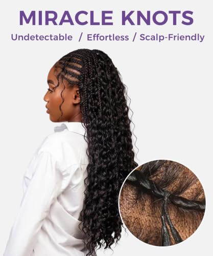 KISS HAIR Deep Wave Human Crochet Hair 18 Inch 120g Miracle Knots for Black Women