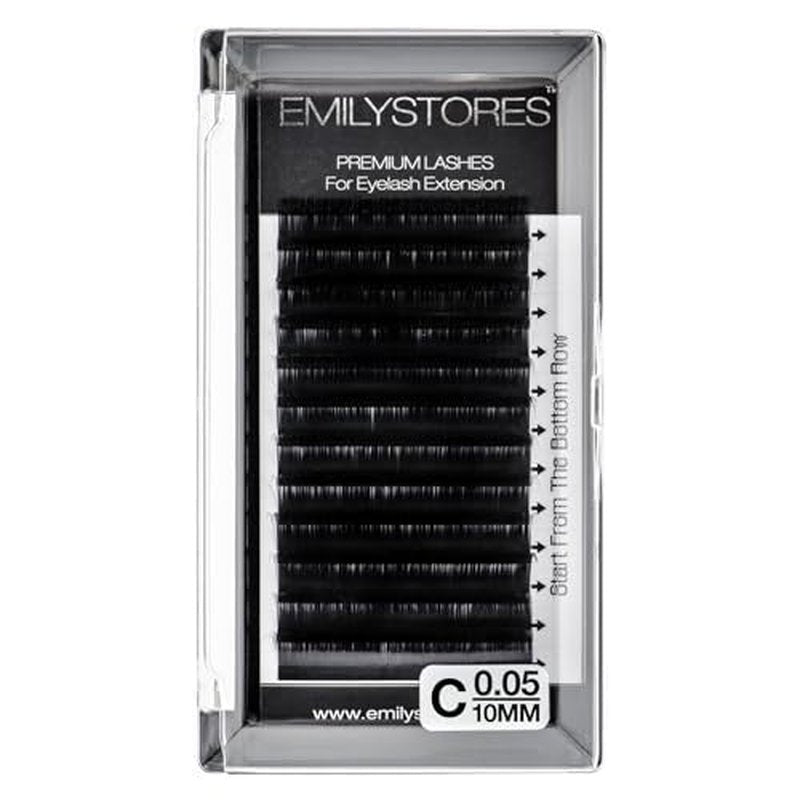 Lash Extensions 0.05mm Thickness C Curl 10mm Length Volume Eyelashes For Eyelash Extensions(0.05,C,10mm)