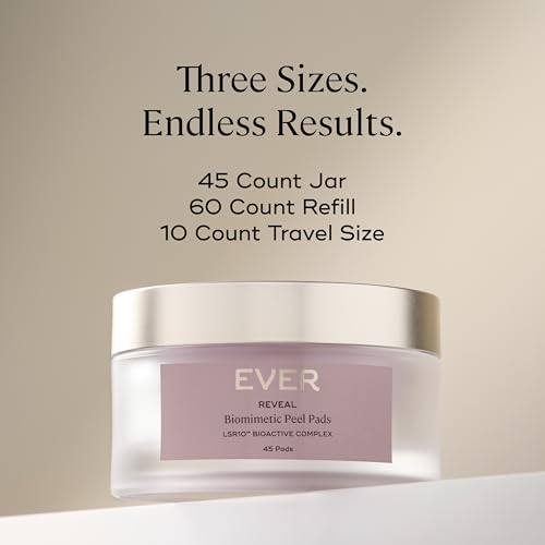EVER Reveal 60-Pad Refill Biomimetic Peel Pads with LSR10 - Daily Exfoliating Azelaic & Caviar Lime