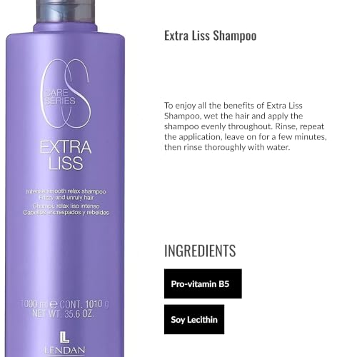 Extra Liss Shampoo for Straight Hair 1000ml - Frizz Control & Nourishment