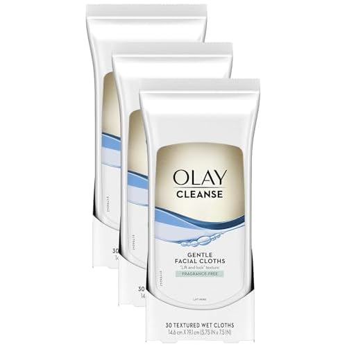 Olay Wet Cleansing Towelette, 30 Count (Pack of 3)