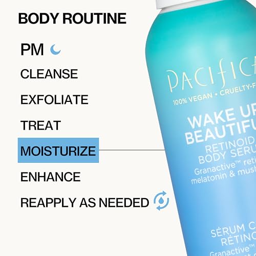 Wake Up Beautiful Body Lotion & Serum Set - 5 Fl Oz Each - Overnight Hydrating Duo with Retinoid & Melatonin - Vegan & Cruelty-Free - Variation of THIS listing