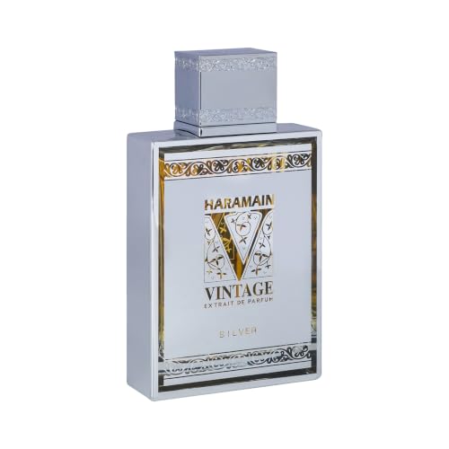 Al Haramain Vintage Silver Perfume for Women and Men - Citrus Mint Scent - 3.33 oz Extrait De Parfum