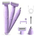 Unimiko Women's 3-in-1 Waterproof Bikini Trimmer & Shaver with Ceramic Blades