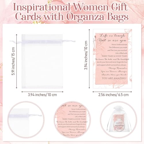 Cinnvoice 50 Set Inspirational Compact Mirrors for Women - Pink Marble Variation