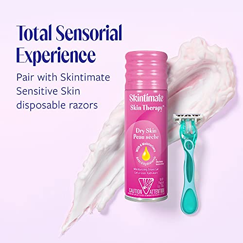 Skintimate Skin Therapy Dry Skin Shave Gel for Women, 3 Pack | Skintimate Shaving Cream for Women, Womens Shaving Cream, Shaving Foam, Womens Shave Gel, Pack of 3, 7oz each