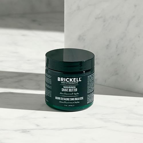 Brickell Men's Scented Shave Butter - 5oz, Hydrating, Reduces Nicks & Irritation (Pack of 1)