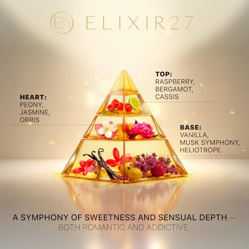 ELIXIR27 Pheromone Perfume Oil for Women, Vanilla Raspberry Jasmine, 0.7 Oz