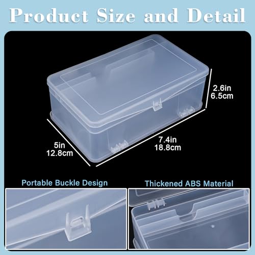 Plastic Storage Personal Box for Nail, 2 Pack Double-Layer Nail Implement Storage Box Organizer Case Manicure Tool Box for Nail Pedicure Supply Tools (C-clear-2pcs)