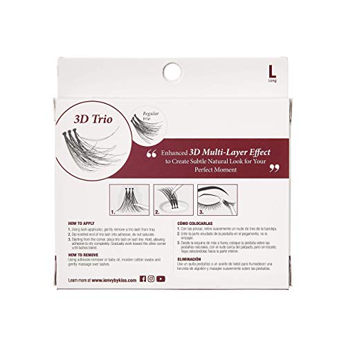iENVY by KISS 3D Trio Lashes Classic Long (2 PACK) Naturally Fluffy 3X Easier and Faster Application