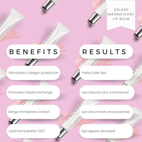Orlane ? Magnificent Lip Balm, Smoothing & Plumping Lip Care, Nourishing Formula with Butters & Oils, Deep Hydration, Velvet Finish, Protects Against Dryness, Day & Night Use