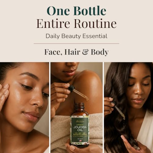 Organic Jojoba Oil 8 Oz Cold Pressed Hair & Skin Moisturizer - Pack of 1