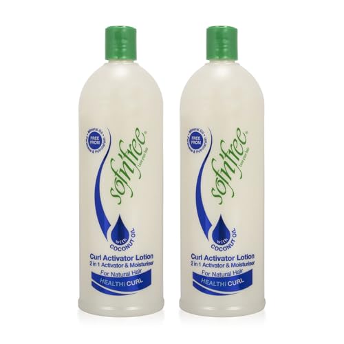 Sofn'Free Moisturizer & Curl Activator Lotion Pack of 2 - 25.36 fl oz for Natural & Curly Hair