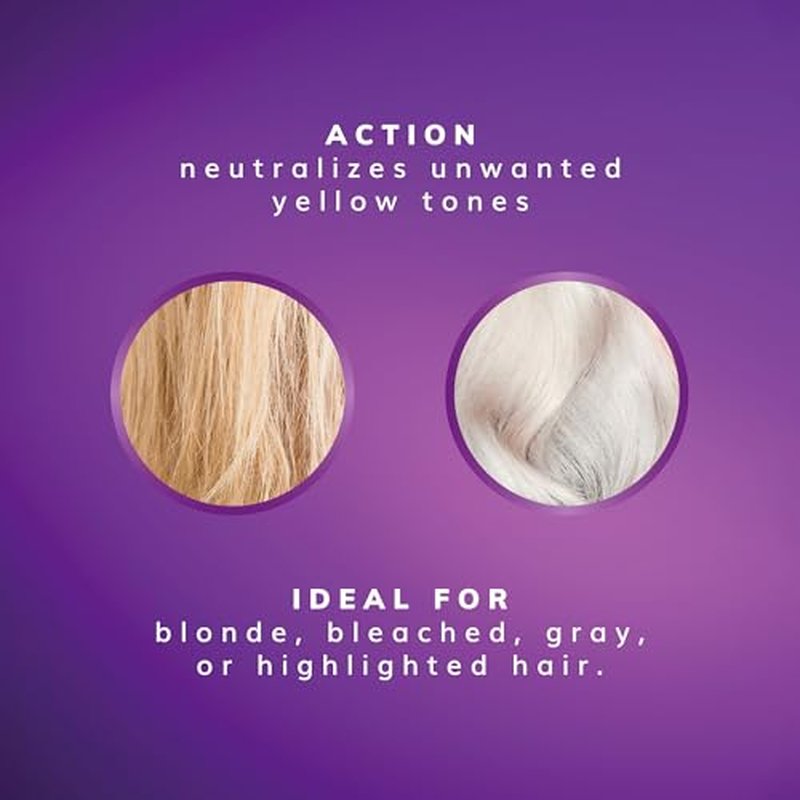 Fanola Wonder No Yellow Purple Shampoo - Purple Color Depositing Shampoo for Blondes, Bleached & Grey Hair - Formulated with Violet Pigment to Remove Brassy Tones from Hair (33.8 Fl Oz)