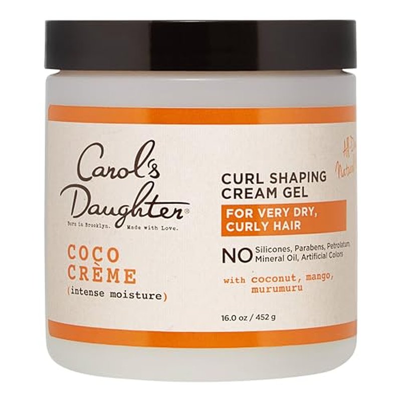Carol¡¯s Daughter Coco Creme Curl Shaping Cream Gel, with Coconut Oil, Coconut Milk, Hair Gel for Curly Hair , Silicone, Paraben and Mineral Oil Free, For Very Dry Split Ends, 16 Oz